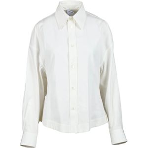 Bottega Veneta, Dames, Blouses & Shirts, Wit, Maat: M Katoen,