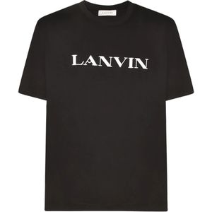 Lanvin, Heren, Tops, Zwart, Maat: L