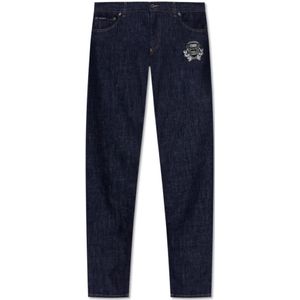 Dolce & Gabbana - Skinny Broek - Marineblauw - Katoen