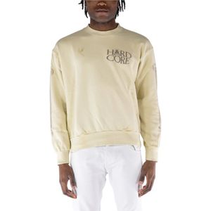 Aries, Heren, Sweatshirts & Hoodies, Beige, Maat: S Katoen,