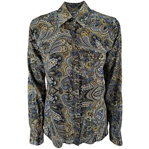 Caliban, Dames, Blouses & Shirts, Veelkleurig, Maat: XS Satijn,