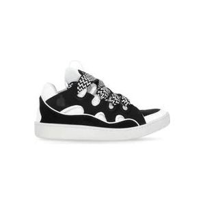 Lanvin Zwarte Leren Sneakers met Logo Detail , Black , Dames , Maat: 37 EU