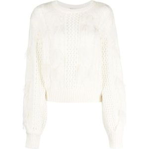 Twinset, Dames, Truien, Wit, Maat: L Wol,