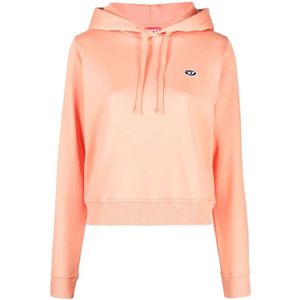 Diesel, Dames, Sweatshirts & Hoodies, Roze, Maat: XS Katoen,