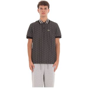 Lacoste, Heren, Tops, Zwart, Maat: XL Piqué,