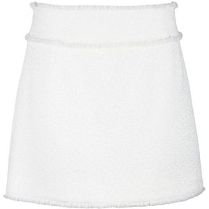 Dolce & Gabbana, Dames, Rokken, Wit, Maat: S Wol,