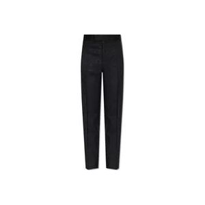 Versace Wollen broek met lurex garen , Black , Heren , Maat: M