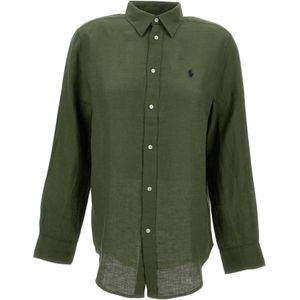 Polo Ralph Lauren, Dames, Blouses & Shirts, Groen, Maat: L Linnen,
