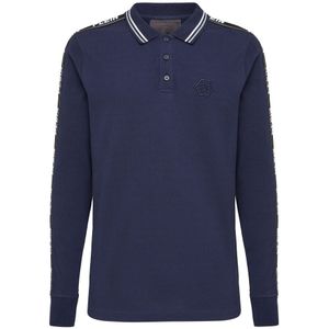 Philipp Plein, Heren, Tops, Blauw, Maat: S Katoen,