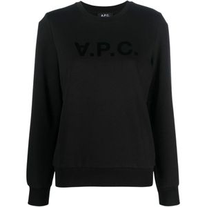 A.p.c., Dames, Sweatshirts & Hoodies, Zwart, Maat: M Katoen,