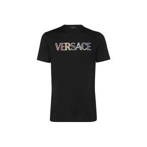 Versace Katoenen T-Shirt , Black , Heren , Maat: 2XL