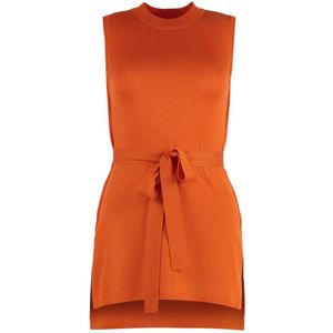 Malo, Dames, Jurken, Oranje, Maat: XS Katoen,