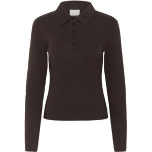 Gestuz, Dames, Tops, Bruin, Maat: L Katoen,