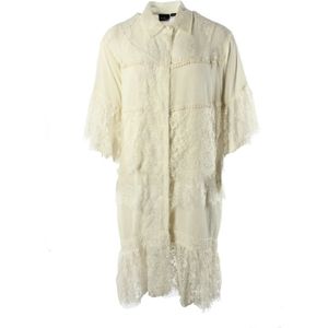 Pinko, Dames, Jurken, Wit, Maat: 2XS Poliester,