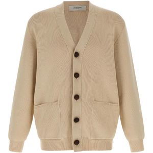 Golden Goose, Heren, Truien, Beige, Maat: L Katoen,