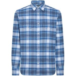 Tom Ford, Heren, Overhemden, Blauw, Maat: XL Katoen,