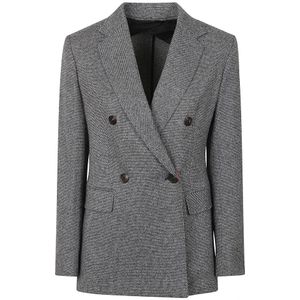 Max Mara Studio, Dames, Jassen, Grijs, Maat: XS Jersey,