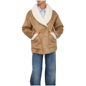 Guess, Dames, Jassen, Beige, Maat: M Poliester,