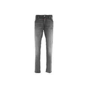 Dsquared2 Jeans met lage kruis en logo details , Gray , Heren , Maat: L