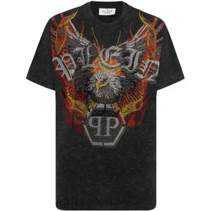 Philipp Plein, Heren, Tops, Zwart, Maat: 2XL Katoen,