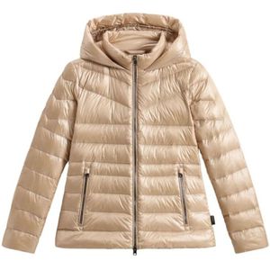 Woolrich, Dames, Jassen, Beige, Maat: XS Wol,