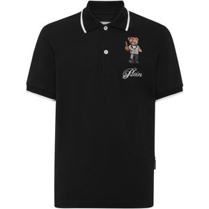 Philipp Plein, Heren, Tops, Zwart, Maat: S Katoen,