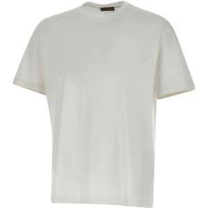 Herno, Heren, Tops, Wit, Maat: M Katoen,