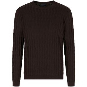 Emporio Armani, Heren, Truien, Bruin, Maat: XL Wol,