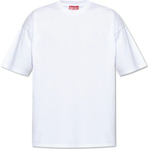 Diesel, Heren, Tops, Wit, Maat: 3XL Katoen,