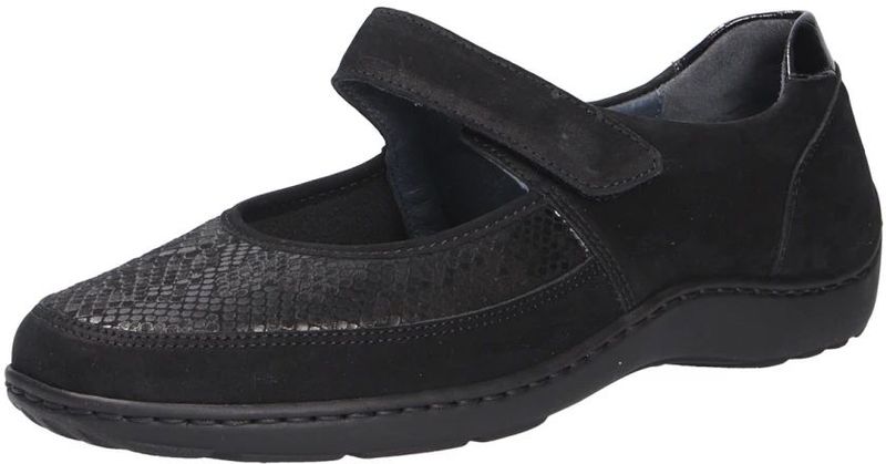 Waldläufer - Instappers - Zwart - Leer