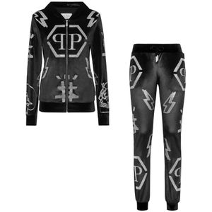 Philipp Plein, Dames, Jumpsuits & Playsuits, Zwart, Maat: L Poliester,