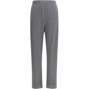 Brunello Cucinelli - Ribbed Knit Cotton Pants - Grijs - Katoen