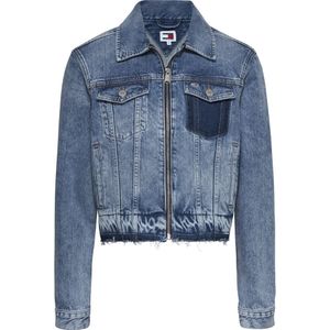 Tommy Jeans, Dames, Jassen, Blauw, Maat: 2XS Denim,