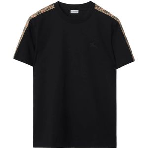 Burberry, Heren, Tops, Zwart, Maat: L Katoen,