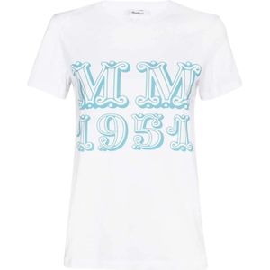 Max Mara, Dames, Tops, Wit, Maat: L Katoen,
