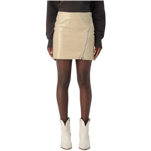 Isabel Marant, Dames, Rokken, Beige, Maat: S Leer,