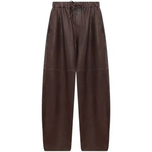 Margaux Lonnberg, Dames, Broeken, Rood, Maat: 2XS Leer,