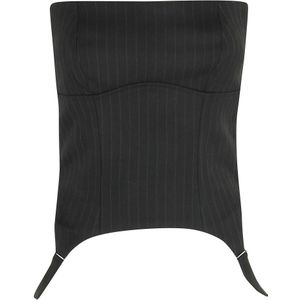 Misbhv, Dames, Tops, Zwart, Maat: M Leer,