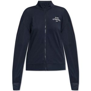 Emporio Armani Ea7, Dames, Sweatshirts & Hoodies, Blauw, Maat: S Poliester,