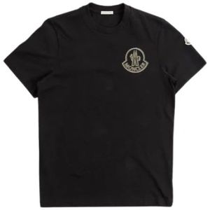 Moncler, Heren, Tops, Zwart, Maat: M Katoen,