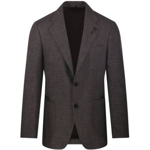 Lardini, Heren, Jassen, Bruin, Maat: L Linnen,