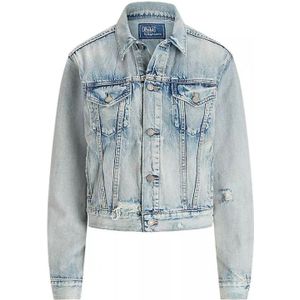 Polo Ralph Lauren, Dames, Jassen, Blauw, Maat: S Denim,