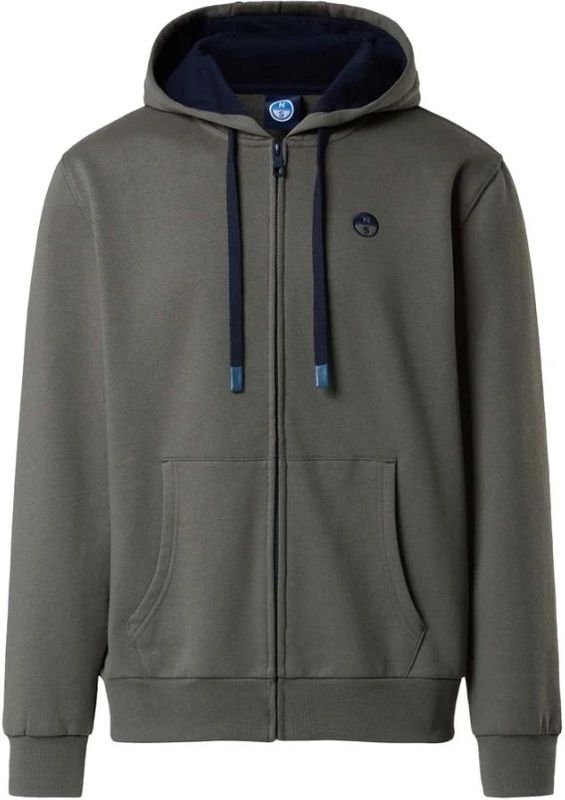 North Sails Logo Sweatshirt Met Rits