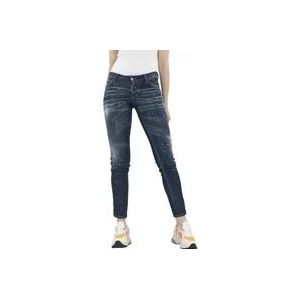 Dsquared2 Jennifer Skinny Jeans met verfspatten , Blue , Dames , Maat: 2XS