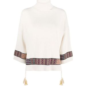 Etro, Dames, Truien, Wit, Maat: S Katoen,