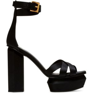 Balmain Ava Plateau Sandalen , Black , Dames , Maat: 40 EU