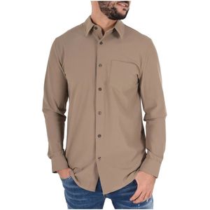 Guess, Heren, Overhemden, Bruin, Maat: XS Nylon,