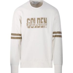 Golden Goose, Heren, Sweatshirts & Hoodies, Wit, Maat: XL Wol,