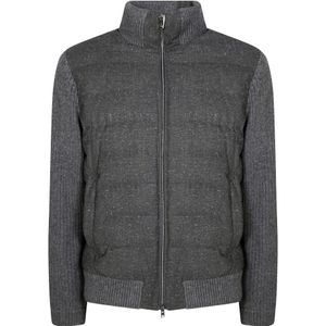 Herno, Heren, Jassen, Grijs, Maat: M Wol,