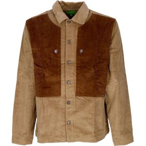 Huf, Heren, Jassen, Bruin, Maat: S Velours,